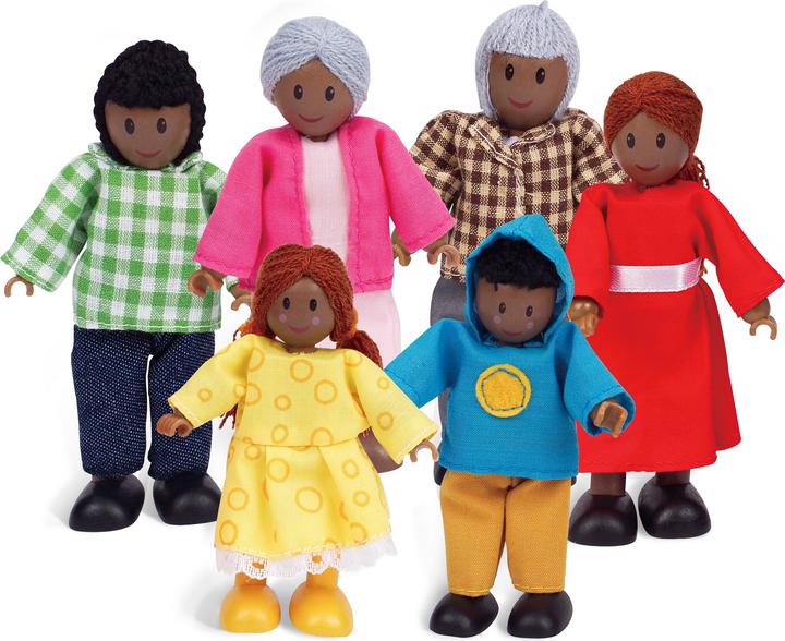 Image du produit Hape Famille de poupées couleur peau foncée