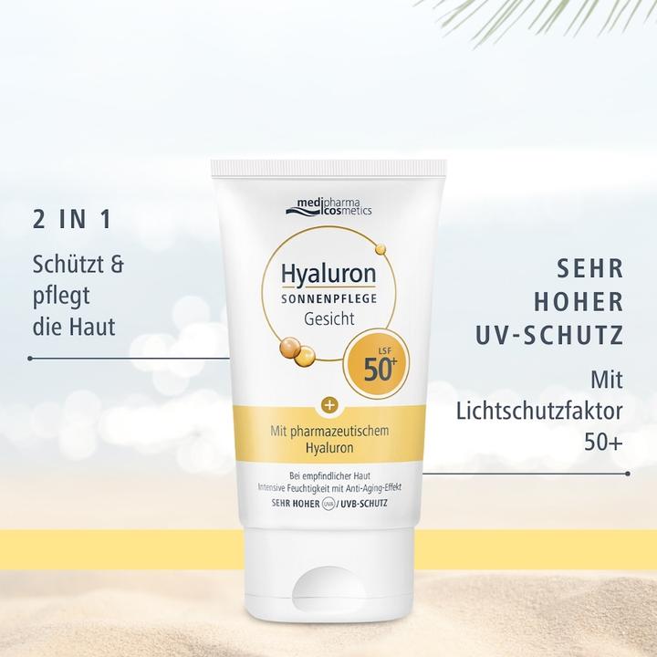 Image du produit Medipharma cosmetics Hyaluron Soin solaire visage SPF 50+, 50 ml de crème (Crème solaire, SPF 50+, 50 ml)