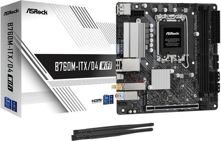 Produktbild AsRock B760M-ITX/D4 WiFi (LGA 1700, Intel B760, Mini-ITX)