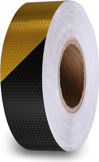 Produktbild Perel Reflektierendes Wabenband 5cm x 5m - Schwarz/Gelb