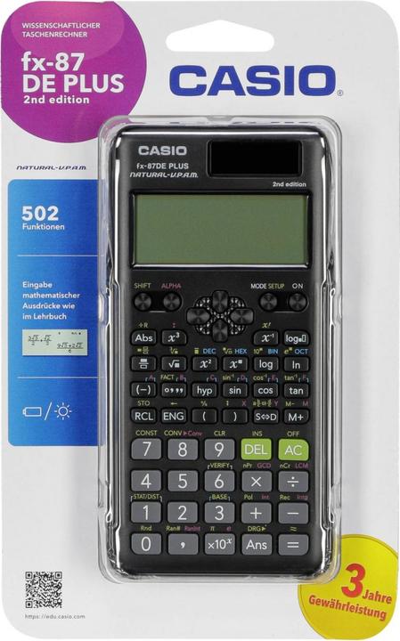 Actual product image Casio FX-87DE Plus 2nd Edition (Solar cells, Batteries)