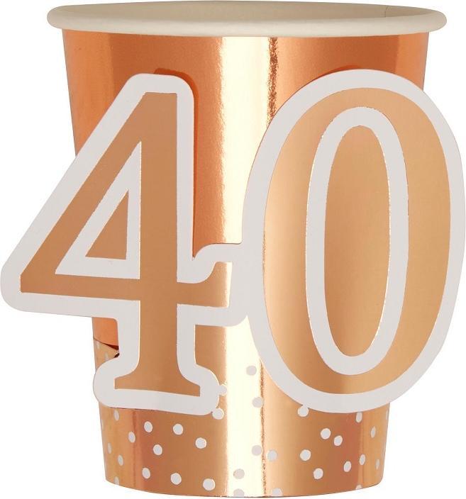 Immagine prodotto Neviti Tazza usa e getta per il 40° compleanno (confezione da 8) (8 x)