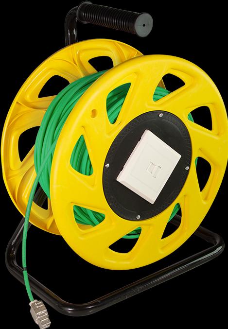 Produktbild LogiLink Mobile Kabeltrommel Cat.7 S/FTP, PUR, 60 m (S/FTP, CAT7, 60 m)