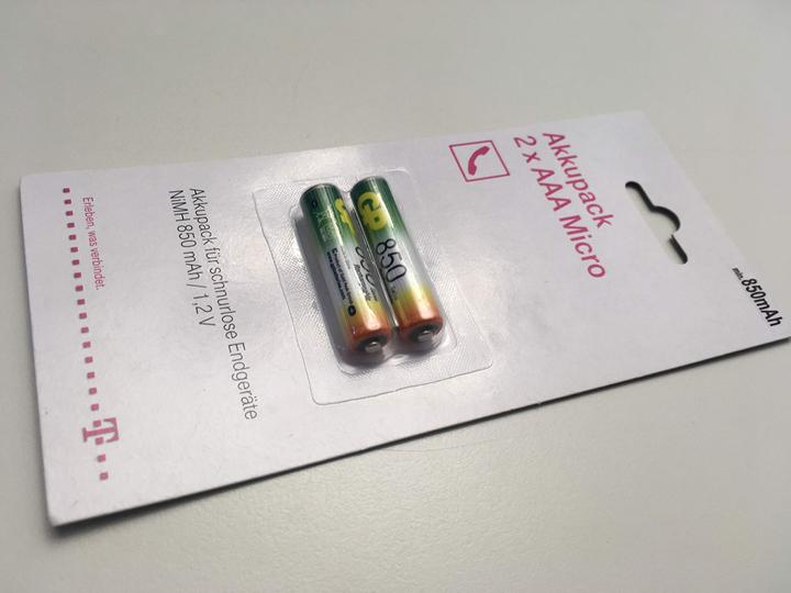 Produktbild Telekom Akku für Telefone 2er-Blister wiederaufladbare Batterien