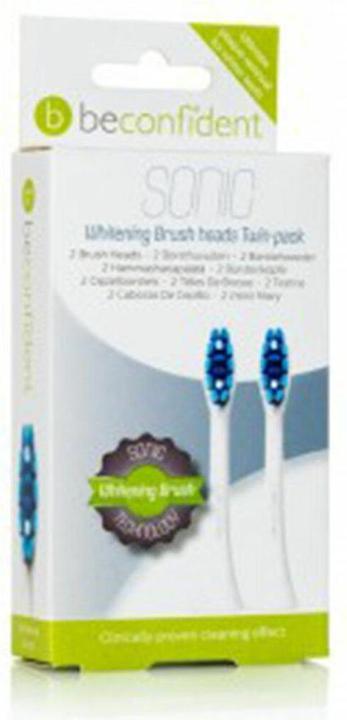 Beconfident Whitening Sonic Twin-pack Ersatz Bürstenköpfe in Weiss (2 Stück) (2 x)