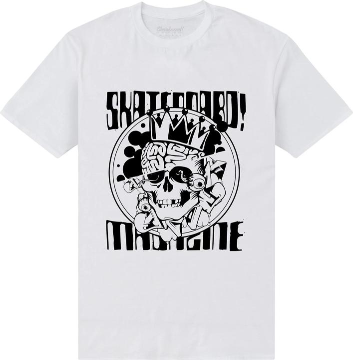 Skateboard Magazine Skull TShirt (XL)