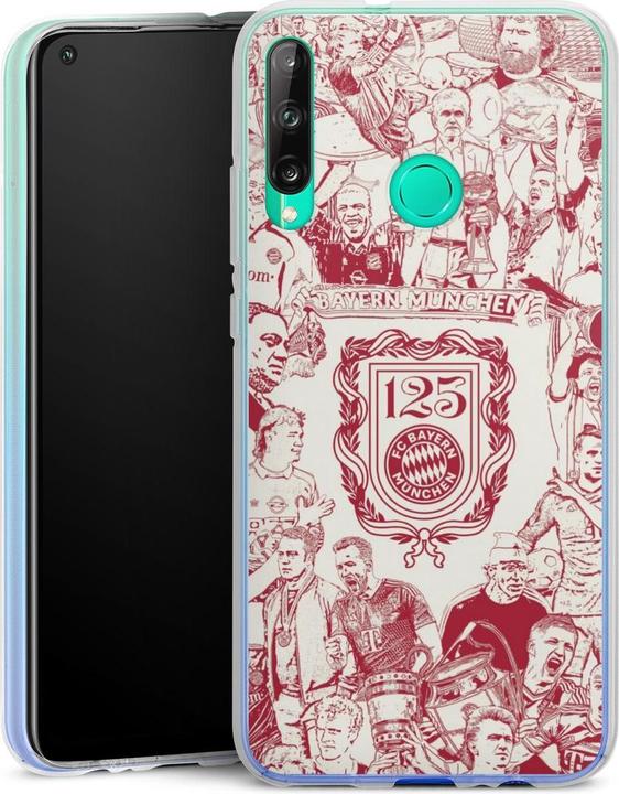 Produktbild DeinDesign Silikon Hülle für Huawei P40 Lite E Handyhülle Case Smartphone Schutzhülle FCB 125 Jahre FC Bayern (Huawei P40 Lite E)