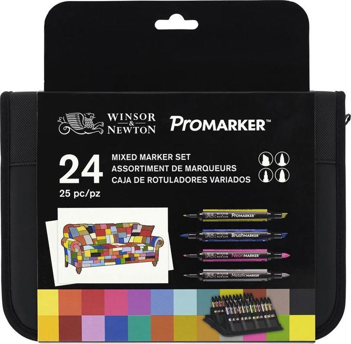 Actual product image Winsor & Newton & Newton Brush- & Promarker case 24 colours (24 x)