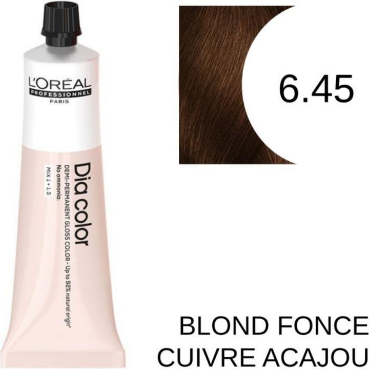 Actual product image L'Oréal Paris Loreal DIA Colour 6.45 Dark Blonde Copper Mahogany 60 ml (6.45 Dark blonde copper-coloured mahogany brown)