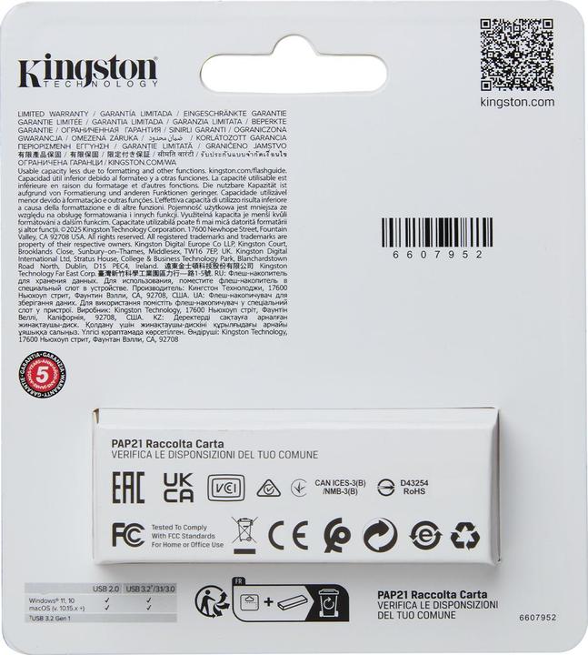 Produktbild Kingston USB-Stick 256GB DataTraveler Exodia S USB 3.2 retail (256 GB, USB 3.2)