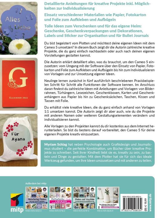 Image du produit Plotten mit dem Cameo 5. Das Praxisbuch (Allemand, Myriam coup, 2024)