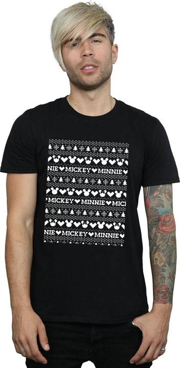 Produktbild Disney Mickey And Minnie Christmas Fair Isle TShirt (XXL)