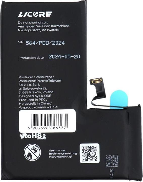 Actual product image Licore Battery LICOR battery for IPHONE 14 Pro 3200 mAh