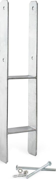 XPOtool Pfostenträger feuerverzinkt 121x600mm H-Anker Pfostenanker Pfostenschuh