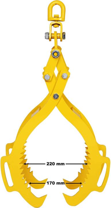 Produktbild Wiltec Forstzange Rückezange 720mm 1500kg Holzzange Hebezange Packzange Greifer (450 mm)