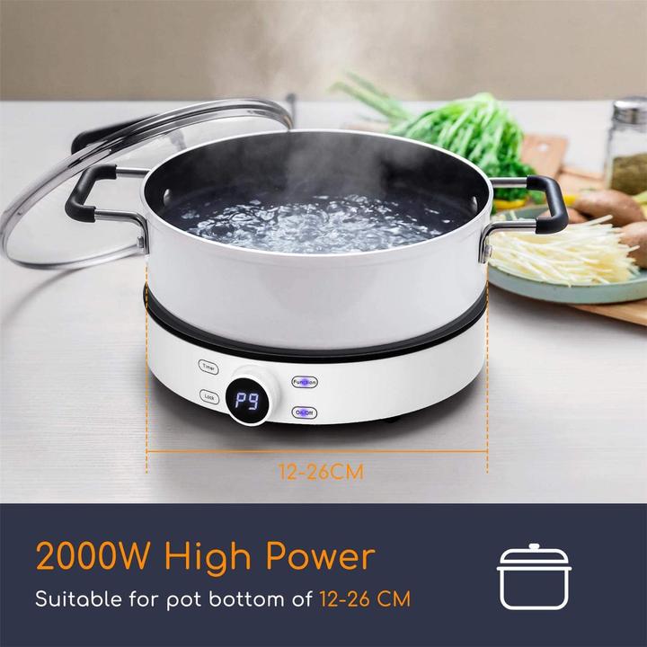 Produktbild Aigostar 2000W Circular type Induction Cooker Black VDE / Cookmate
