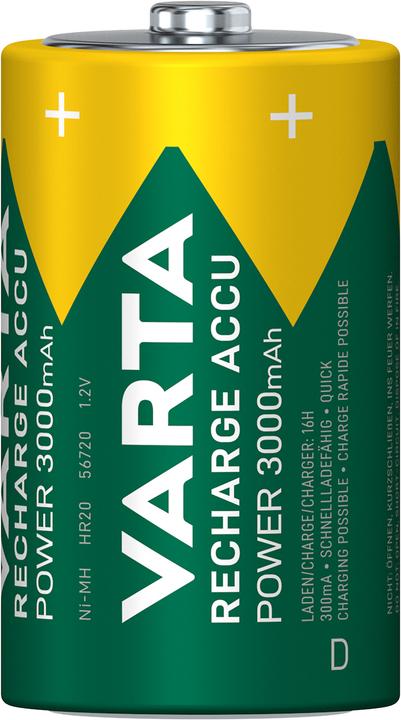 Produktbild Varta Accu D Power 3000mAh 2er Bli (2 Stk., D, 3000 mAh)