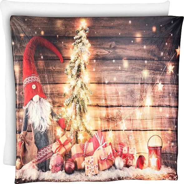 Produktbild Infactory Kuscheldecke mit Weihnachtsmotiv und warmweissen LEDs
