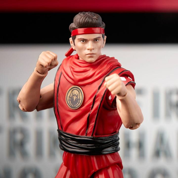 Actual product image Hasbro Power Rangers x Cobra Kai Lightning Collection figurine Morphed Miguel Diaz Red Eagle Ranger 15 cm