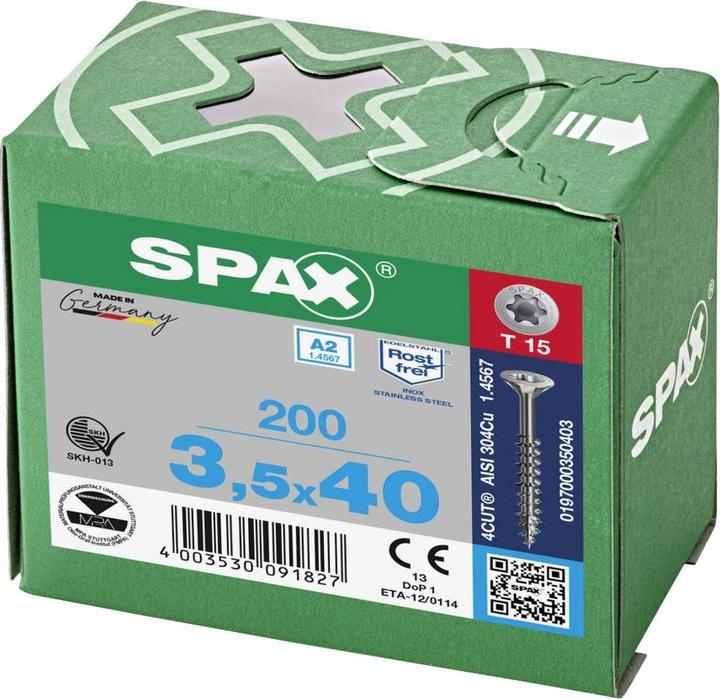 Produktbild Spax Spanplattenschrauben A2 (200 Schrauben pro Stück)