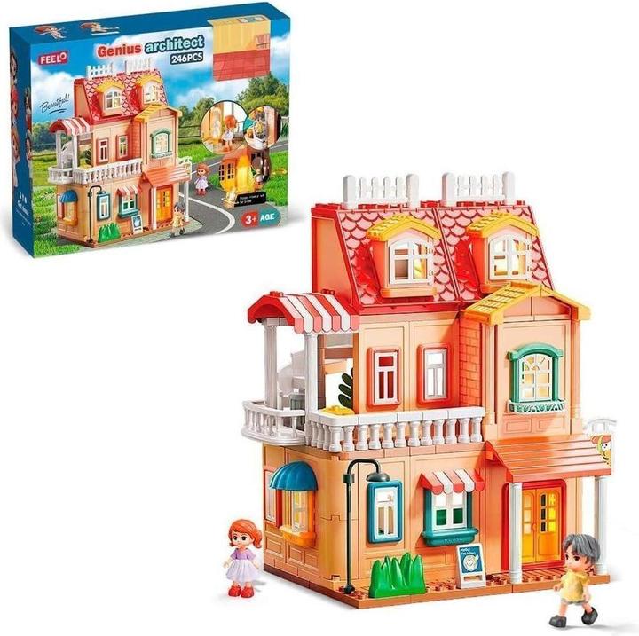 Produktbild Feelo FL1802 - 1802 Puppenhaus: Villa - grosse Klemmbausteine