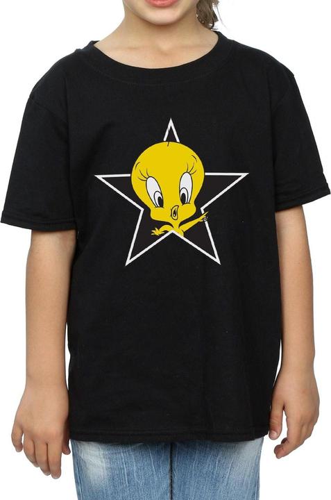 Actual product image Looney Tunes Girls Tweety Pie Star Cotton T-Shirt (152, 158)