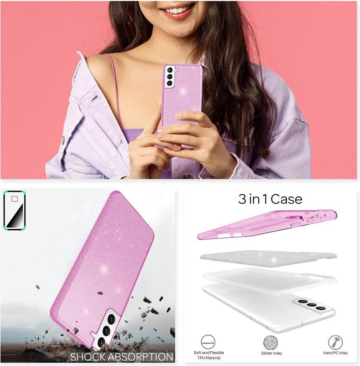 Immagine prodotto Nalia Custodia per cellulare Glitter (Samsung Galaxy S21 FE)