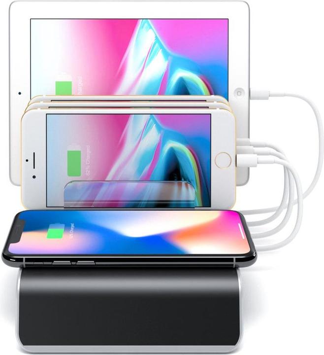 Produktbild Cover-Discount Ladestation mit 4 Anschlüssen 1 QI Wireless Charging Pad (45 W)
