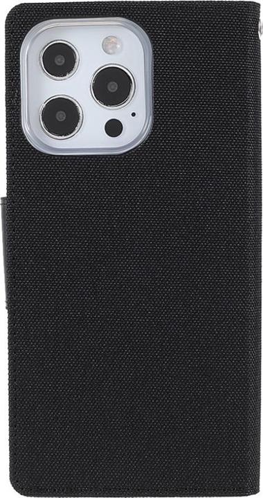 Actual product image iPhone 13 Pro Max - Canvas Fabric Leather Case Black (Apple iPhone 13 Pro Max)