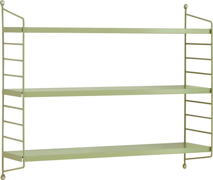 Actual product image En.Casa Modular wall shelf Strängnäs set of 4 olive green