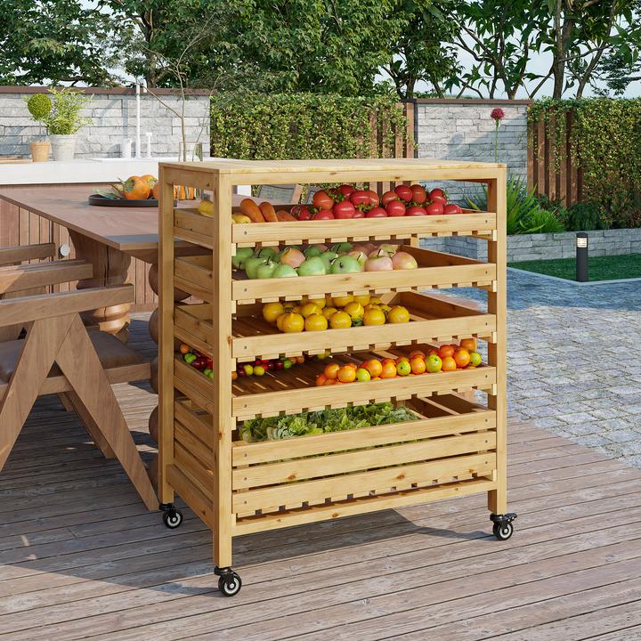 Actual product image Outsunny Fruit & vegetable shelf with castors