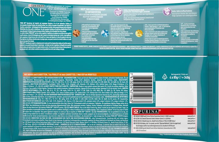 Produktbild Purina ONE Sensitive (Adult, 4 Stk., 340 g)