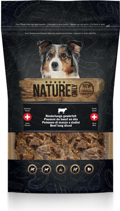 Immagine prodotto Nature Only Polmone di manzo tagliato a dadini (Adulto, 4 pz., 50 g)