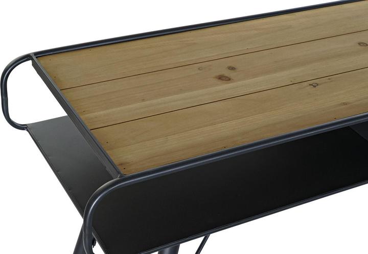 Immagine prodotto DKD Home Decor Console Black Metal Fir Light brown (120 x 38 x 78 cm)