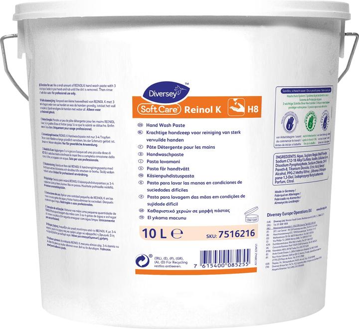 Nährwerte und Zutaten Reinol K H8 Handwaschpaste 0,5 l (Flüssigseife, 500 ml)
