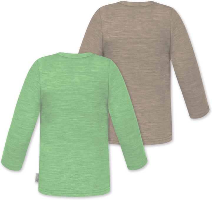 Actual product image Normani 2-pack baby merino longsleeve "Taupo" - 9473 (104)