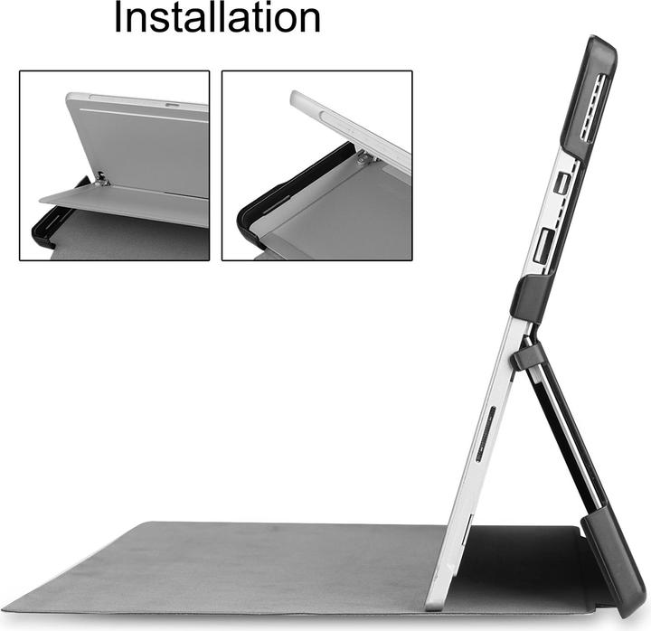 Produktbild Lobwerk Hülle für Microsoft Surface Pro 4 5 6 7 mit 12.3 Zoll Smart Cover Etui mit Standfunktion und Auto Sl (X)