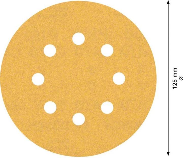 Actual product image Bosch Professional Zubehör Expert C470 Sandpaper with 8 holes for random orbital sander, 125 mm, G 150, 50 pcs. (150)