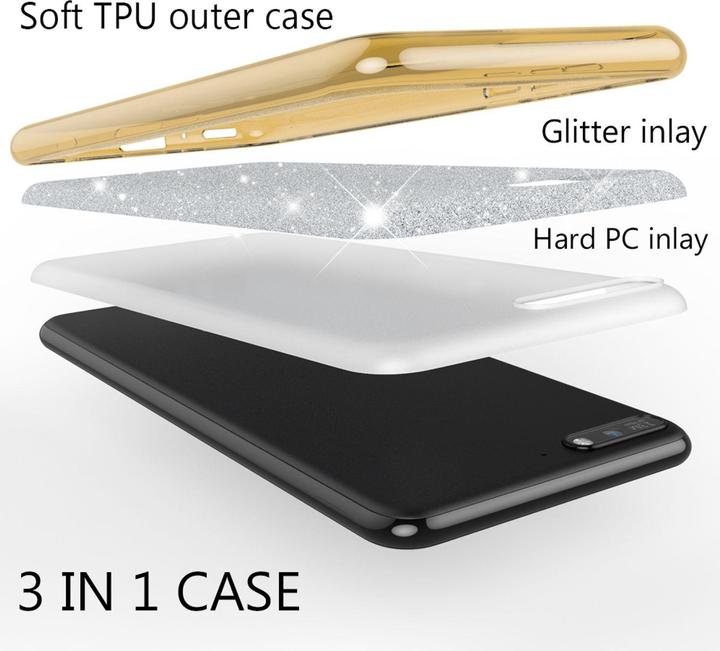 Actual product image Nalia Glitter cover (Huawei Y6 (2018))