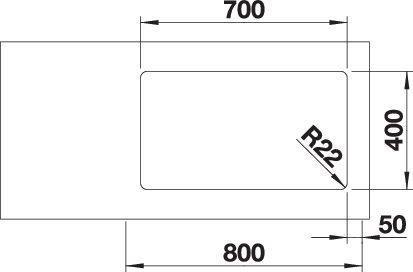 Produktbild Blanco Andano 700-U (Unterbauspüle, 74 cm, 44 cm)