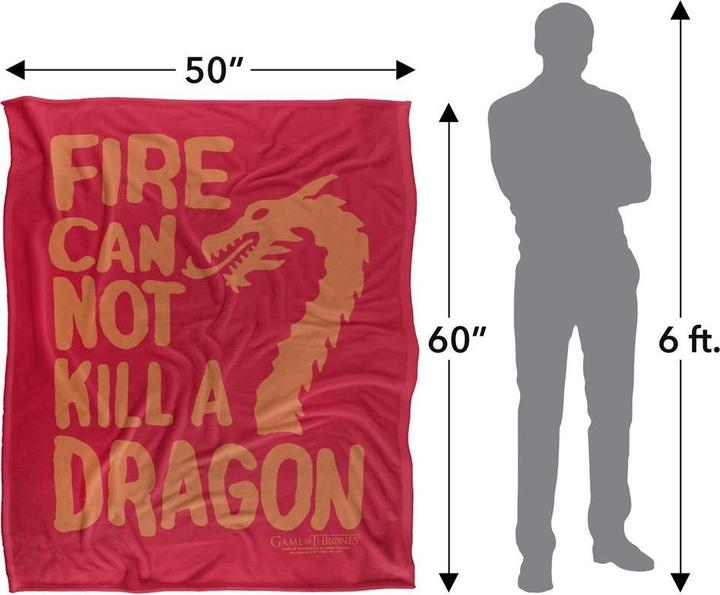Image du produit Game of Thrones - Couverture FIRE CANNOT KILL A DRAGON (152 x 127 cm)