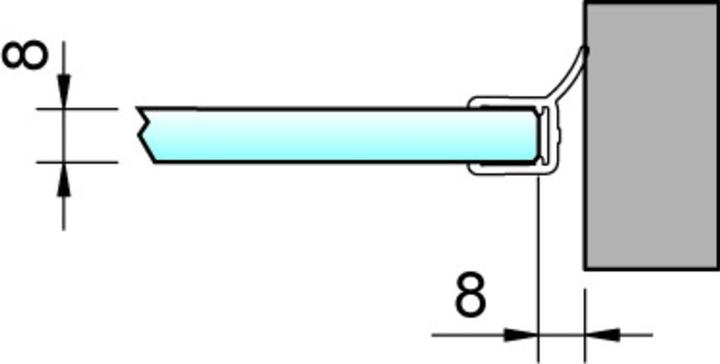 Actual product image Pauli+Sohn Shower door seals 90° lateral
