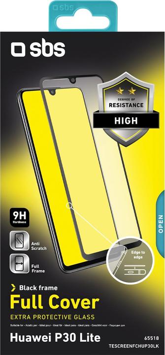 Actual product image SBS Full Cover Glass Screen Protector for Huawei P30 Lite (1 Piece, Huawei P30 Lite)