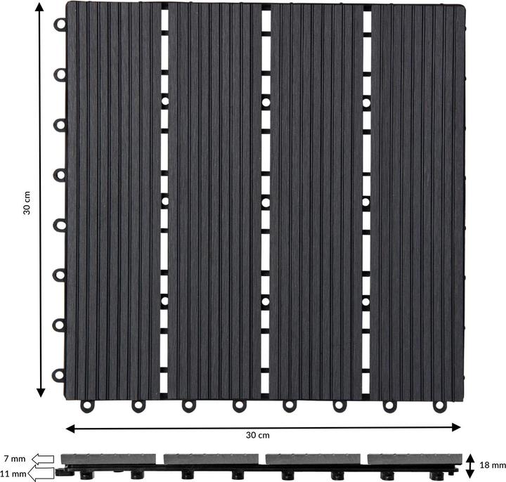Image du produit Casaria WPC Fliesen (66 x, 30 x 30 cm)