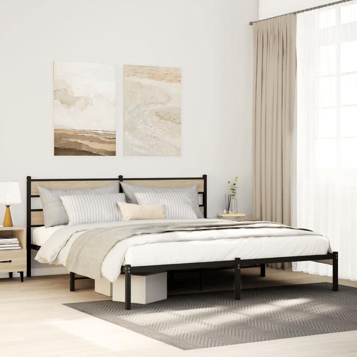 Produktbild VidaXL Metallbett Bettgestell Bett Lattenrost Doppelbett ohne Matratze 183x213cm (183 x 213 cm)