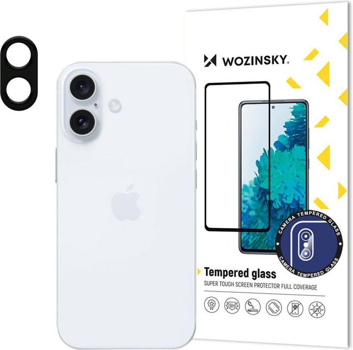 Wozinsky Volledig Cameraglas 9H gehard glas voor de camera van de iPhone 16 Plus (1 Stuk, Apple iPhone 16 Plus)