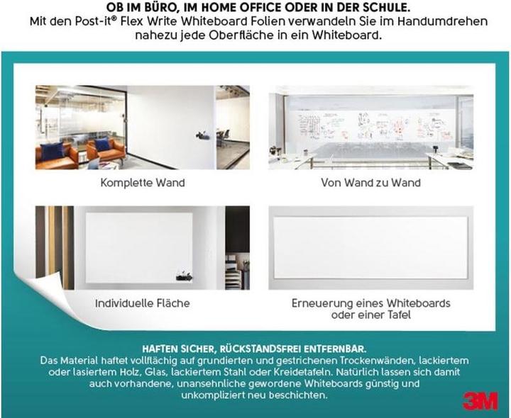 Produktbild Post-it Flex Write Whiteboard Folie (60 x 90 cm)