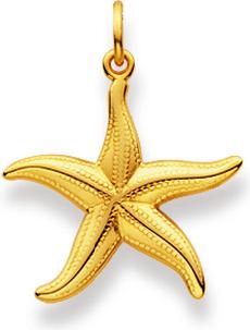 Natsumi Schmuck Anhänger Seestern Gold 18K/750 (750/18 K Gelbgold)