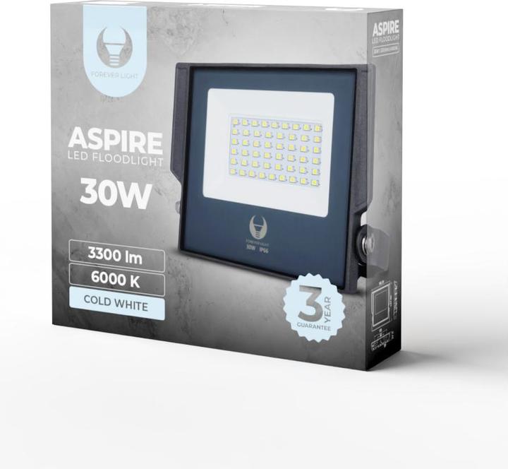 Immagine prodotto Forever Light Proiettore LED ASPIRE 30W 6000K 3300lm 230V (3300 lm)