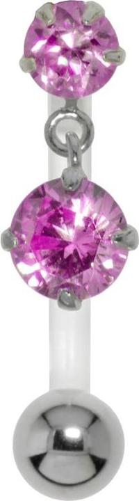 Rose vif, Argent, Transparent